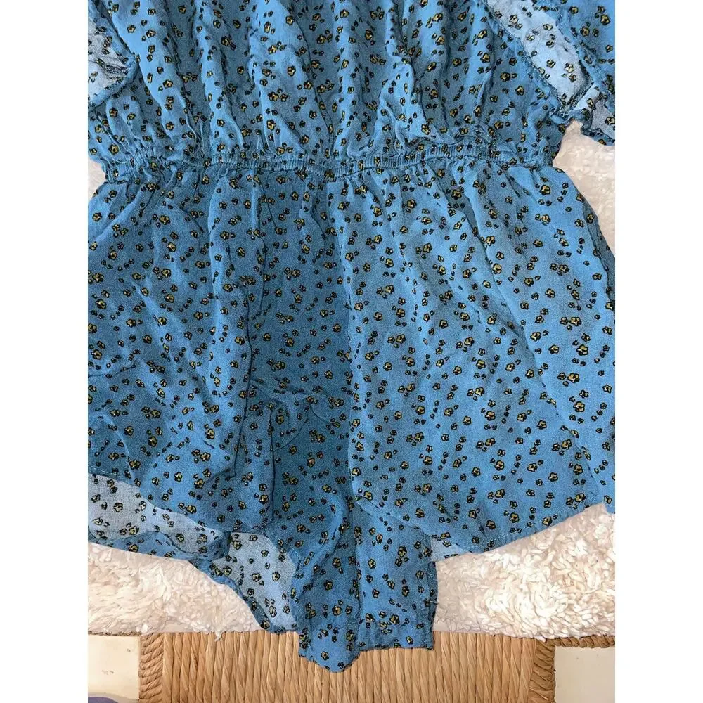 Natural Life Women’s Sz. S Sea Green Floral One Pc. Romper. Great Outfit - Picture 4 of 11